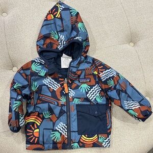 Patagonia Kids' Geometric Blue and Brown Jacket
